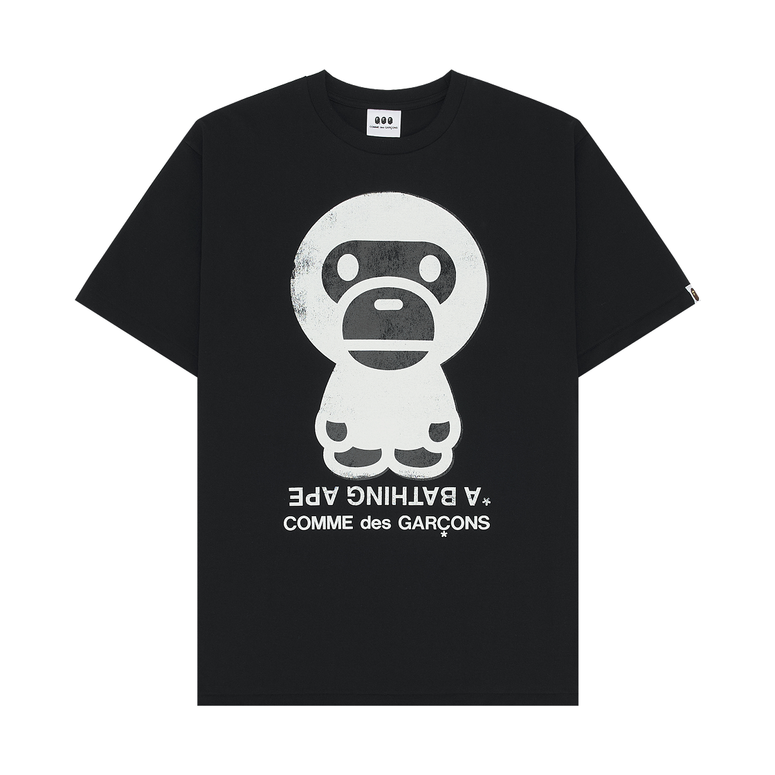 베이프 x 꼼데가르송 오사카 빅 베이비 마일로 티셔츠 블랙(BAPE x Comme des Garcons Osaka Big Baby Milo T-Shirt Black)