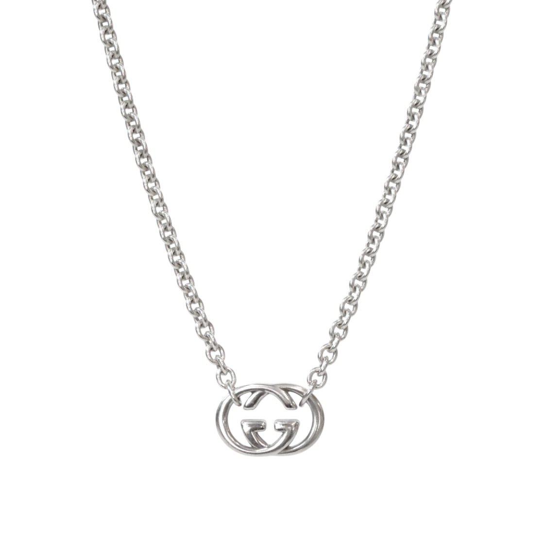 IT2CGB6JBEOJ Gucci Interlocking G Silver Necklace A-B56809