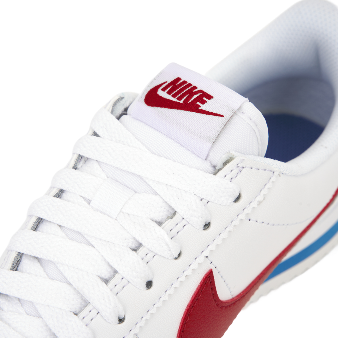 (W) 나이키 코르테즈 레더 화이트 바시티 레드((W) Nike Cortez Leather White Varsity Red) - 7