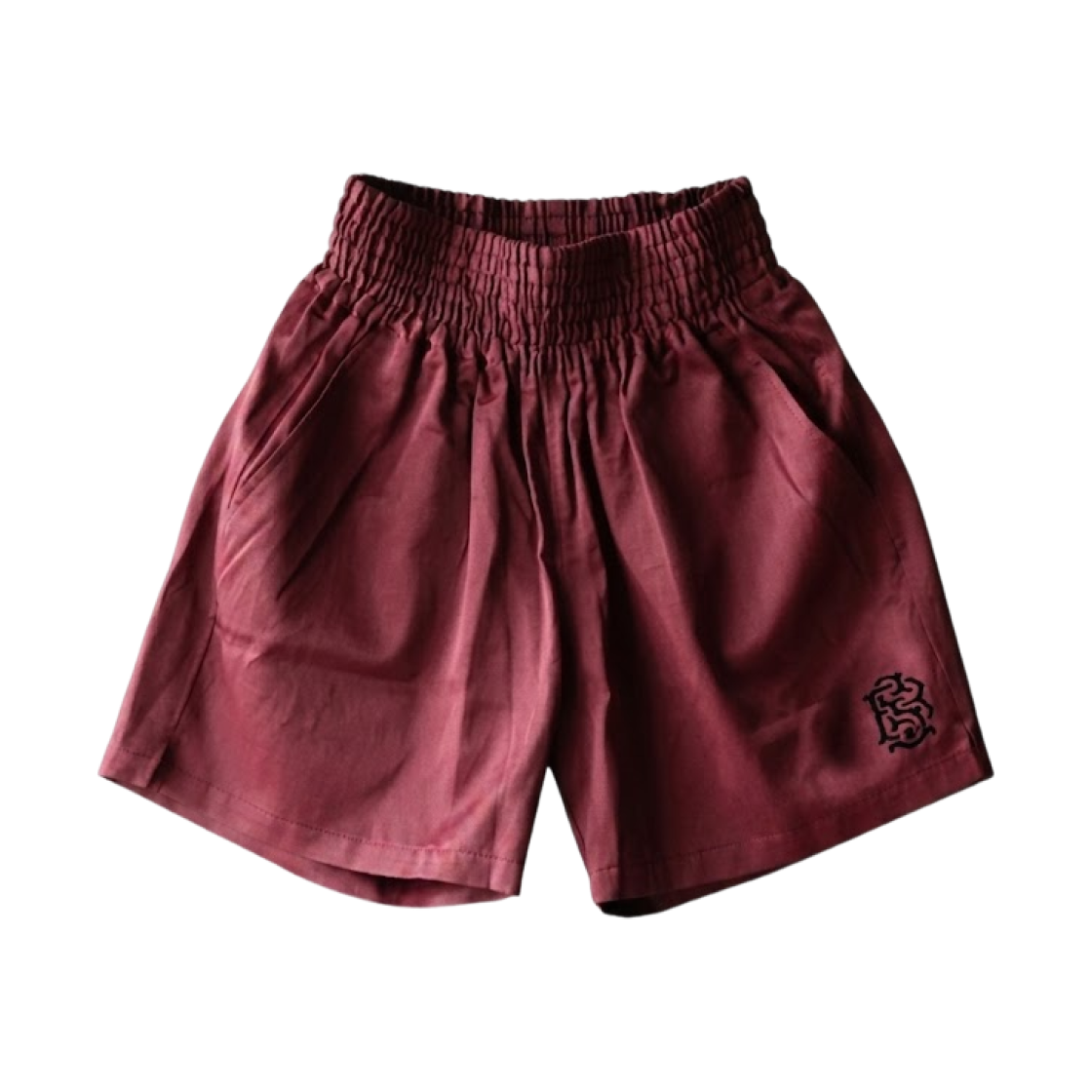 블랙 사인 메인 매치 복싱 쇼츠 위드 BS 블러드 레드(Black Sign Main Match Boxing Shorts with BS Blood Red)