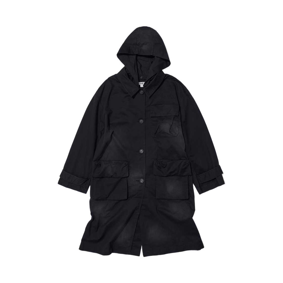 (W) 파르티멘토 투웨이 워시드 포켓 발마칸 코트 블랙((W) Partimento 2Way Washed Pocket Balmacaan Coat Black)