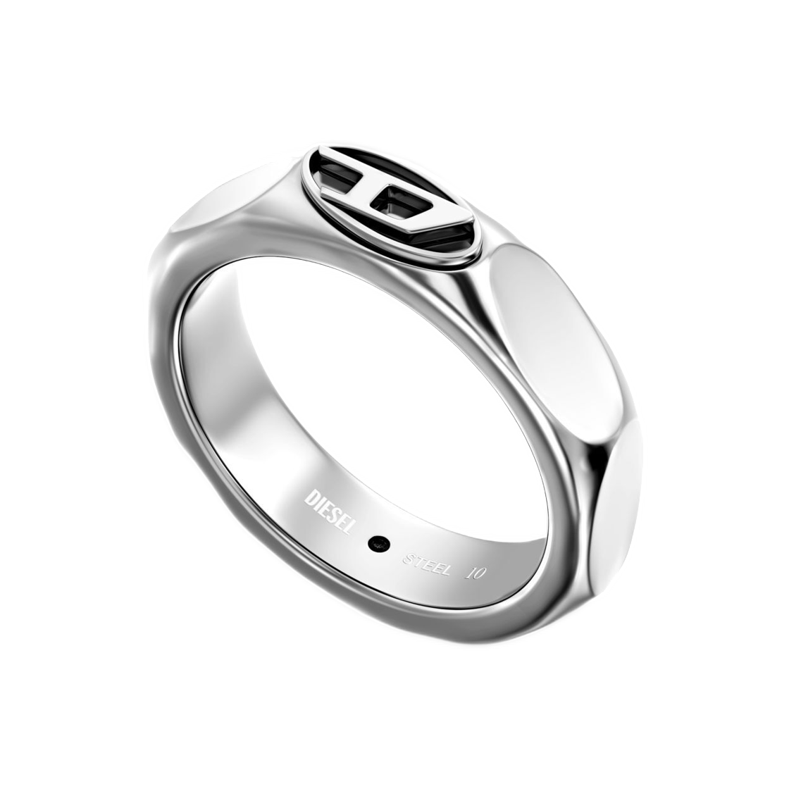 DX169300DJW Diesel Dx169300DJW Stainless Steel Band Ring Silver