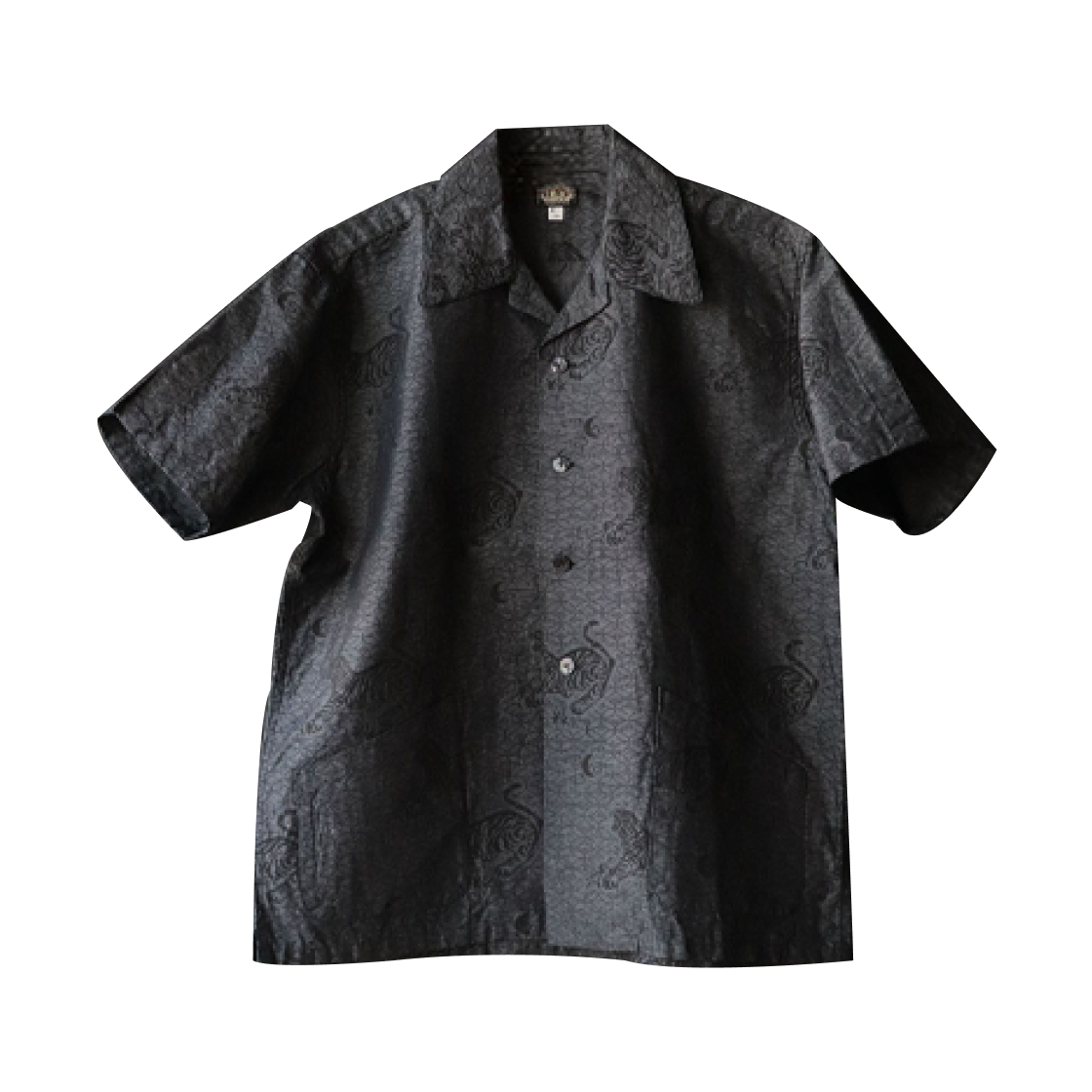 블랙 사인 타이거 앤 그레센트 문 트래블 셔츠 딥 인디고(Black Sign Tiger & Cresent Moon Travel Shirt Deep Indigo) - 1