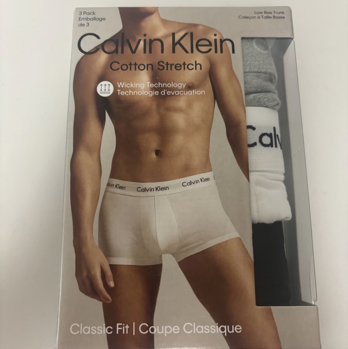 Calvin Klein Cotton Stretch 3-pack Low Rise Boxer Briefs Black Grey White 착용 스타일