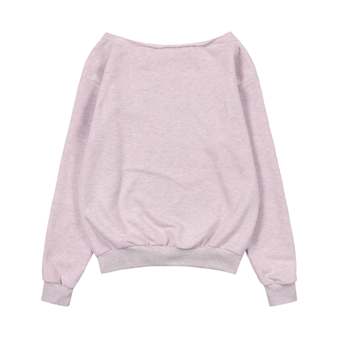 (W) 팬시 클럽 프로스 오프 숄더 스웨트셔츠 핑크 멜란지((W) Fancy Club Fross Off Shoulder Sweatshirt Pink Melange) - 2
