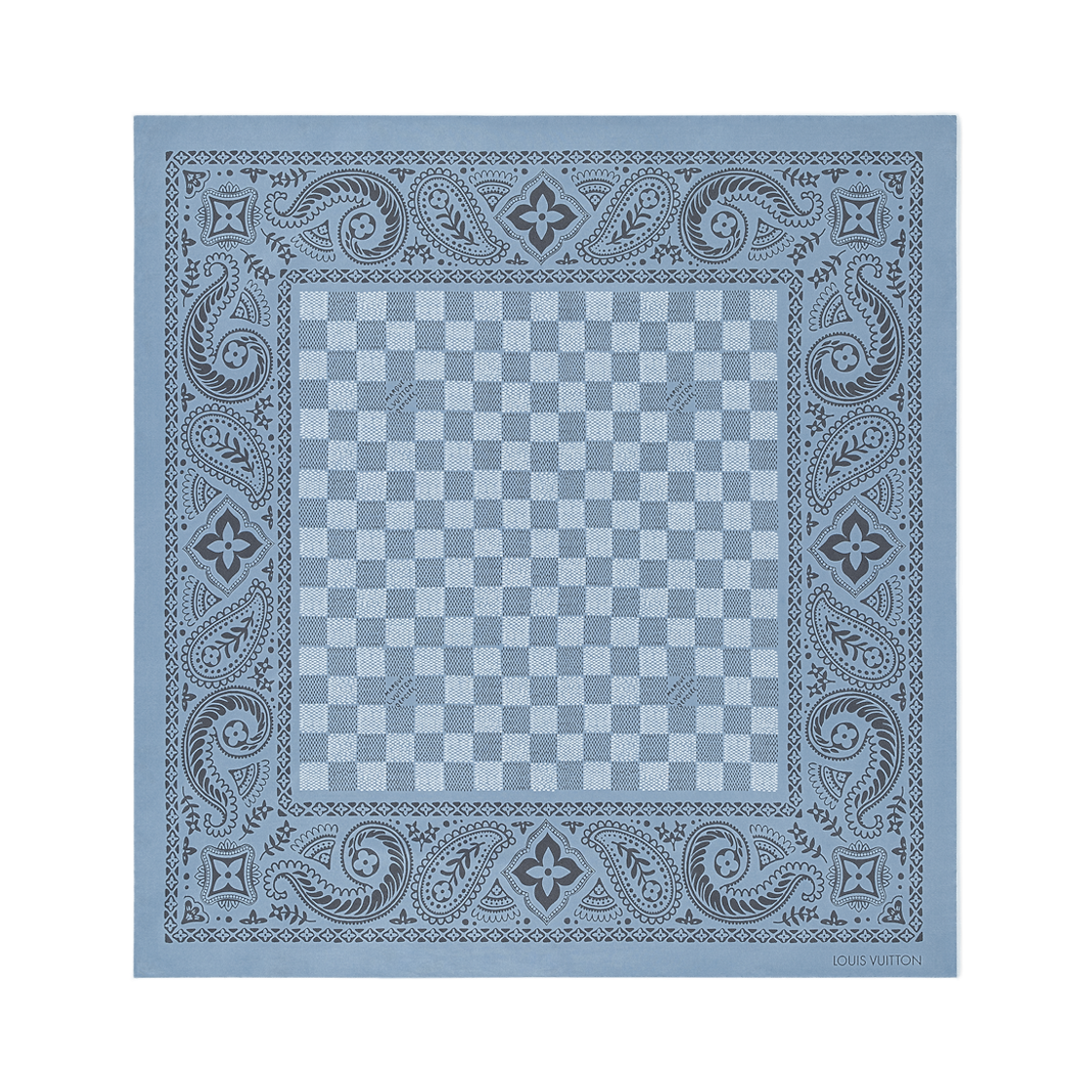 M96434 Louis Vuitton Paisley Bandana Denim Bleu