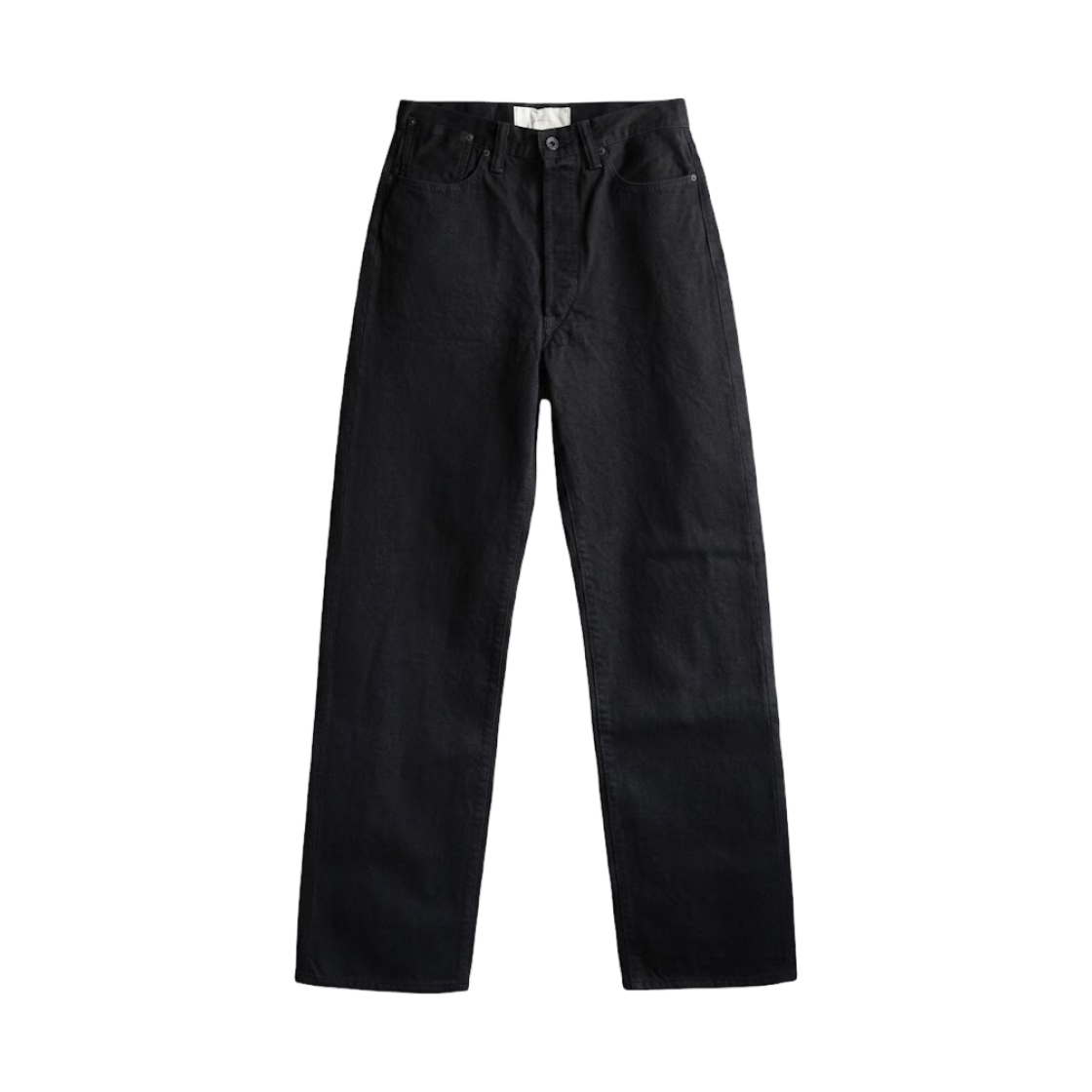 블랙 사인 15온즈 블랙 데님 보칼리온 웨이스트 오버롤즈 딥 블랙(Black Sign 15oz Black Denim Vocalion Waist-Overalls Deep Black)