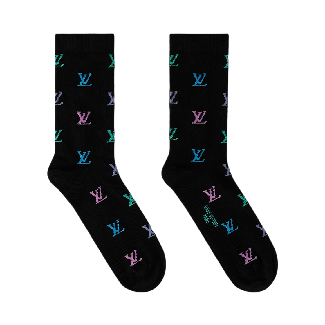M7979L/M7979M Louis Vuitton Spring Capsule LV Blason Shading Socks Black