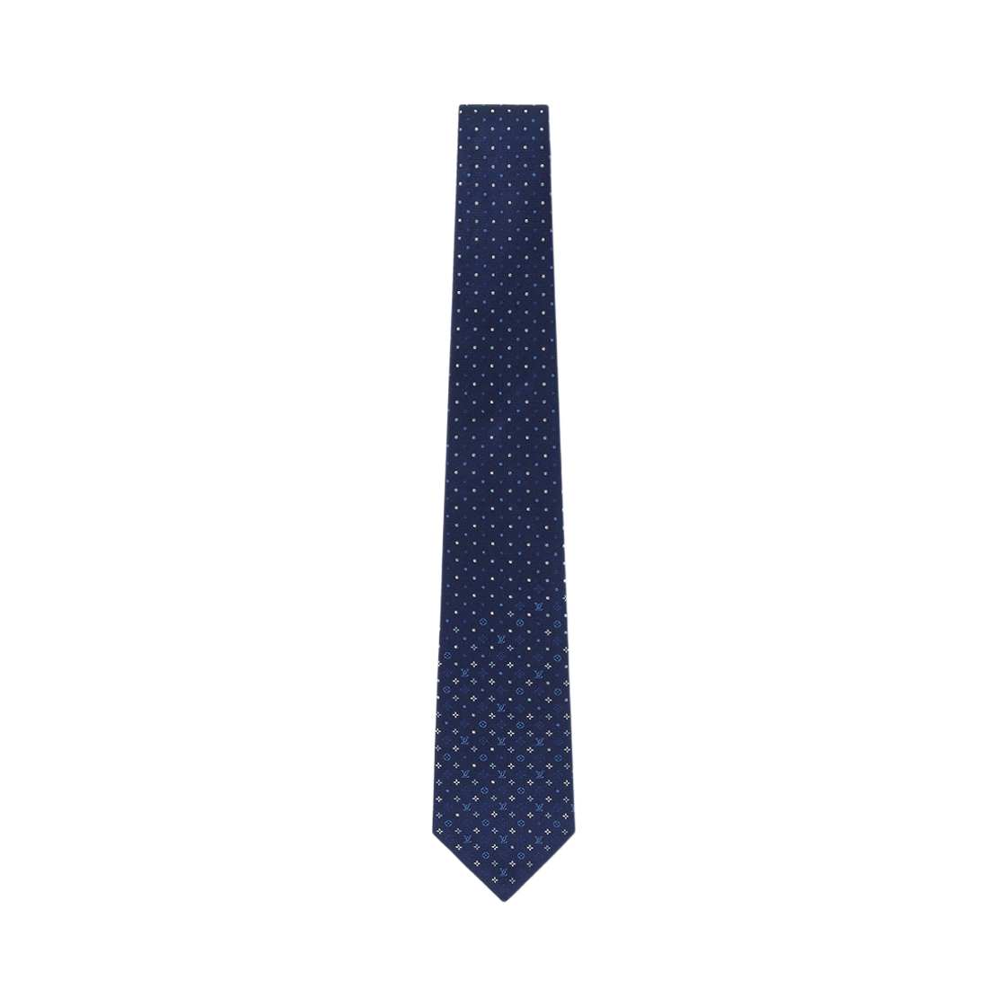 M76844 Louis Vuitton Monogram Gradient Dots Tie S00 Navy Blue