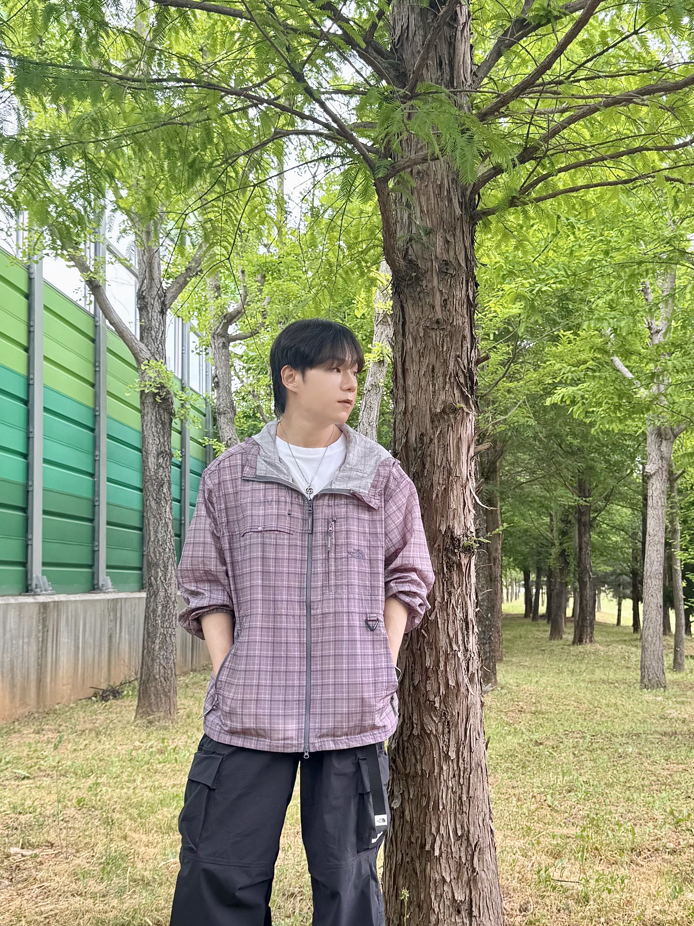 The North Face Novelty Daycamp Jacket Grayish Lilac - 26SS, Nike Air Force 1 '07 Low White 착용 스타일 - 2