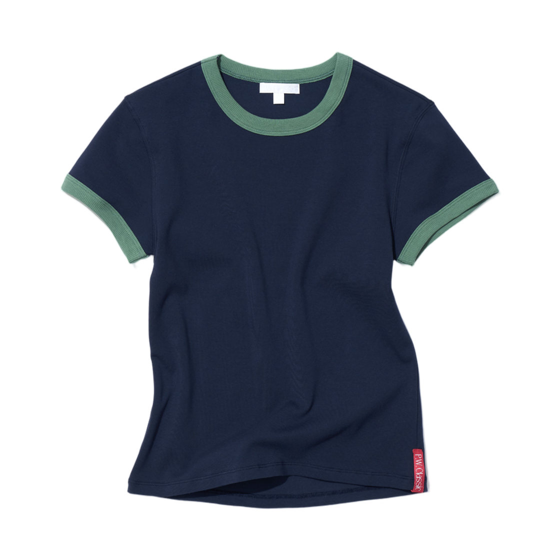 (W) 파르티멘토 PWC 링거 숏슬리브 티셔츠 네이비((W) Partimento PWC Ringer Short Sleeve T-Shirt Navy)