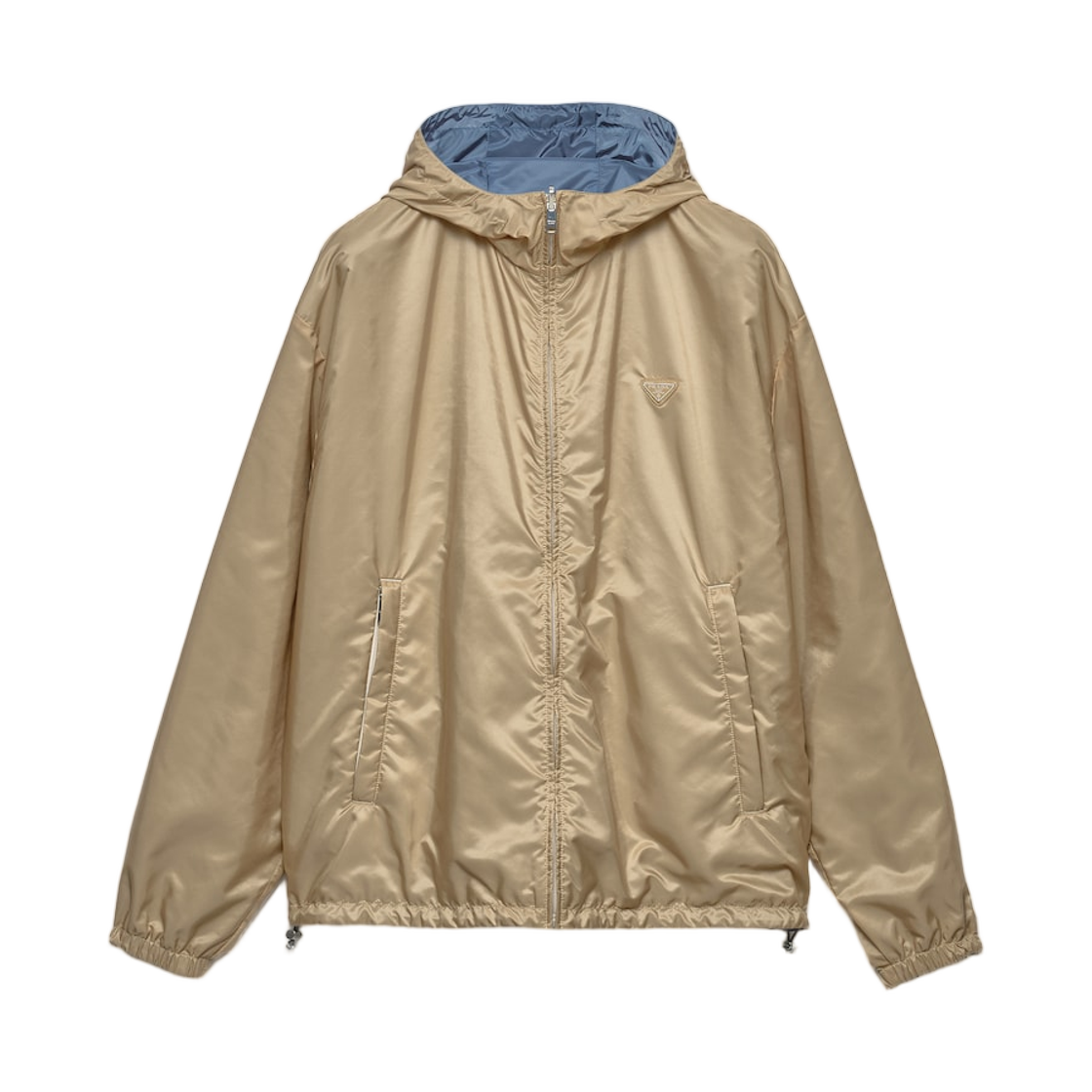SGD108-1WQ9-F05JX Prada Reversible Re-Nylon Jacket Camel Aviation Blue