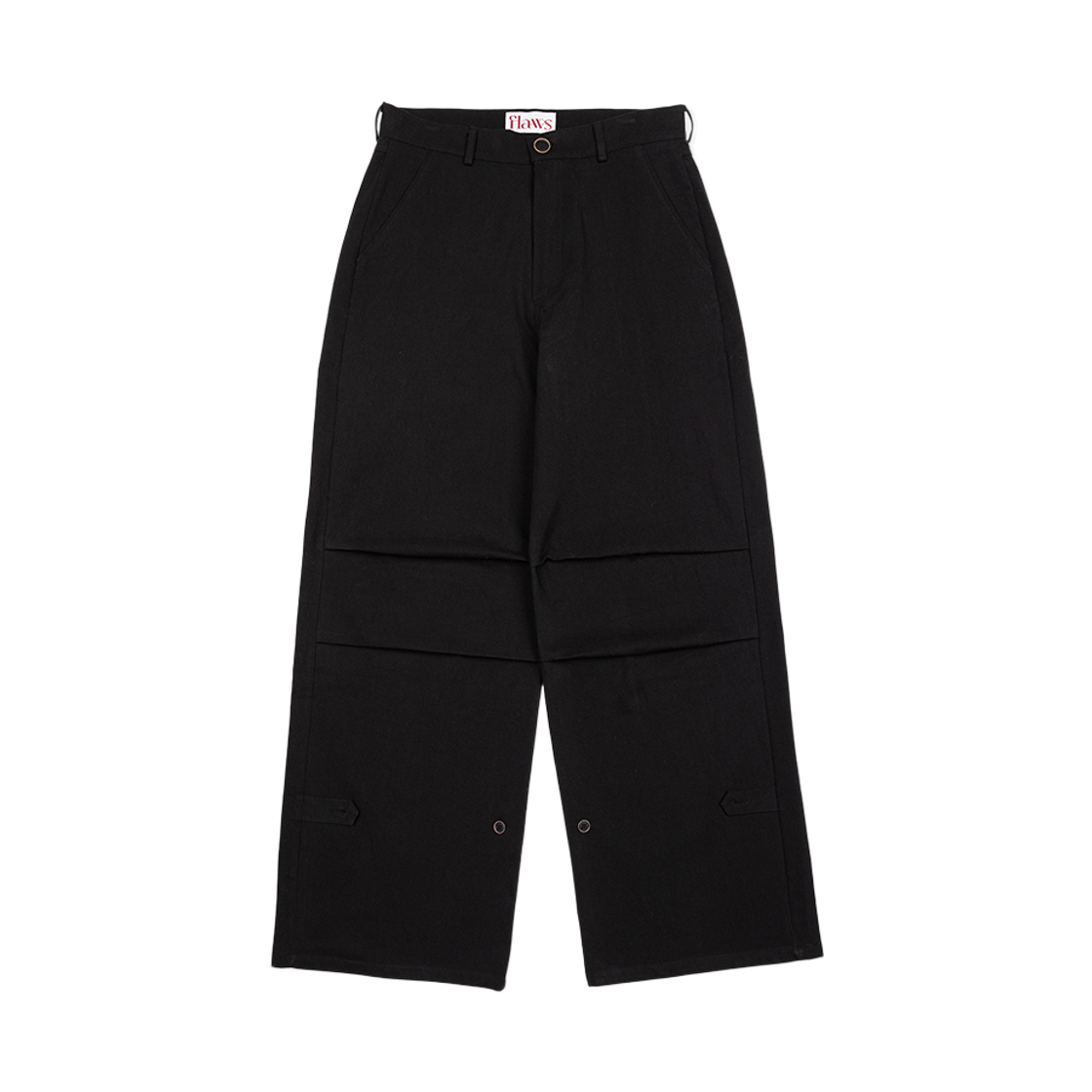 FL2403 Flawsroom Flare Button Pants Black