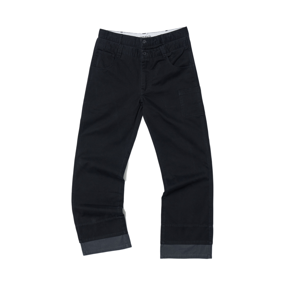 (W) 파르티멘토 워시드 더블 레이어 팬츠 블랙((W) Partimento Washed Double Layer Pants Black)
