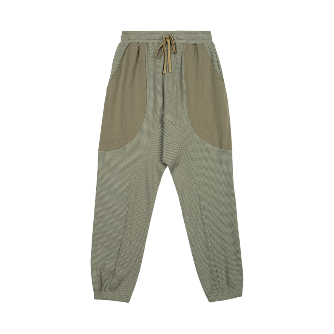 FL2405 Flawsroom Round Panel Jogger Pants Khaki