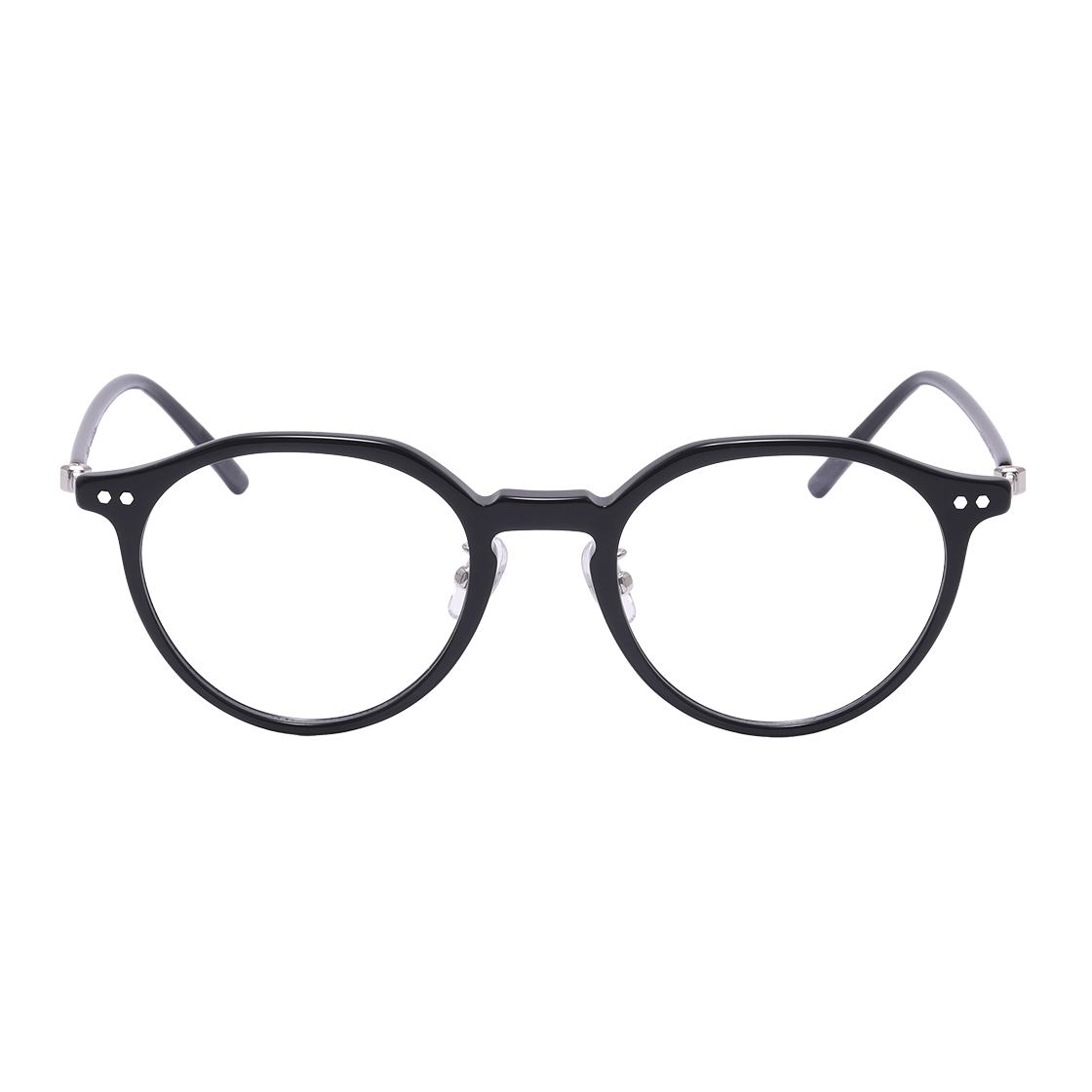 SBG7605 0909G ALO EYEWEAR [SILVERBITE] SBG7605 0909G HD ACETATE ultra-light high-density acetate black panto eyeglass frame
