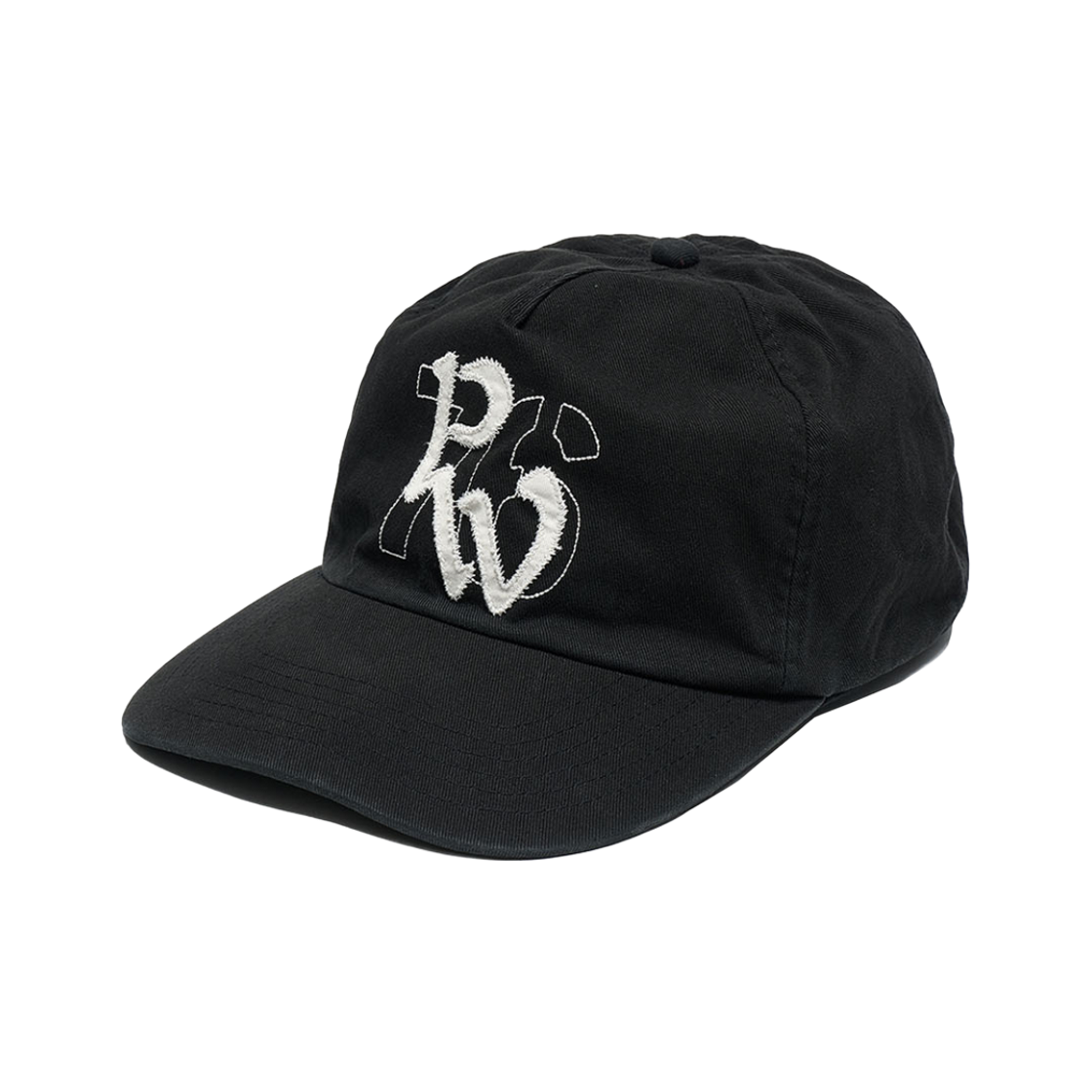 (W) 파르티멘토 PW76 아플리케 그랜대드 캡 블랙((W) Partimento Pw76 Applique Grandad Cap Black) - 1