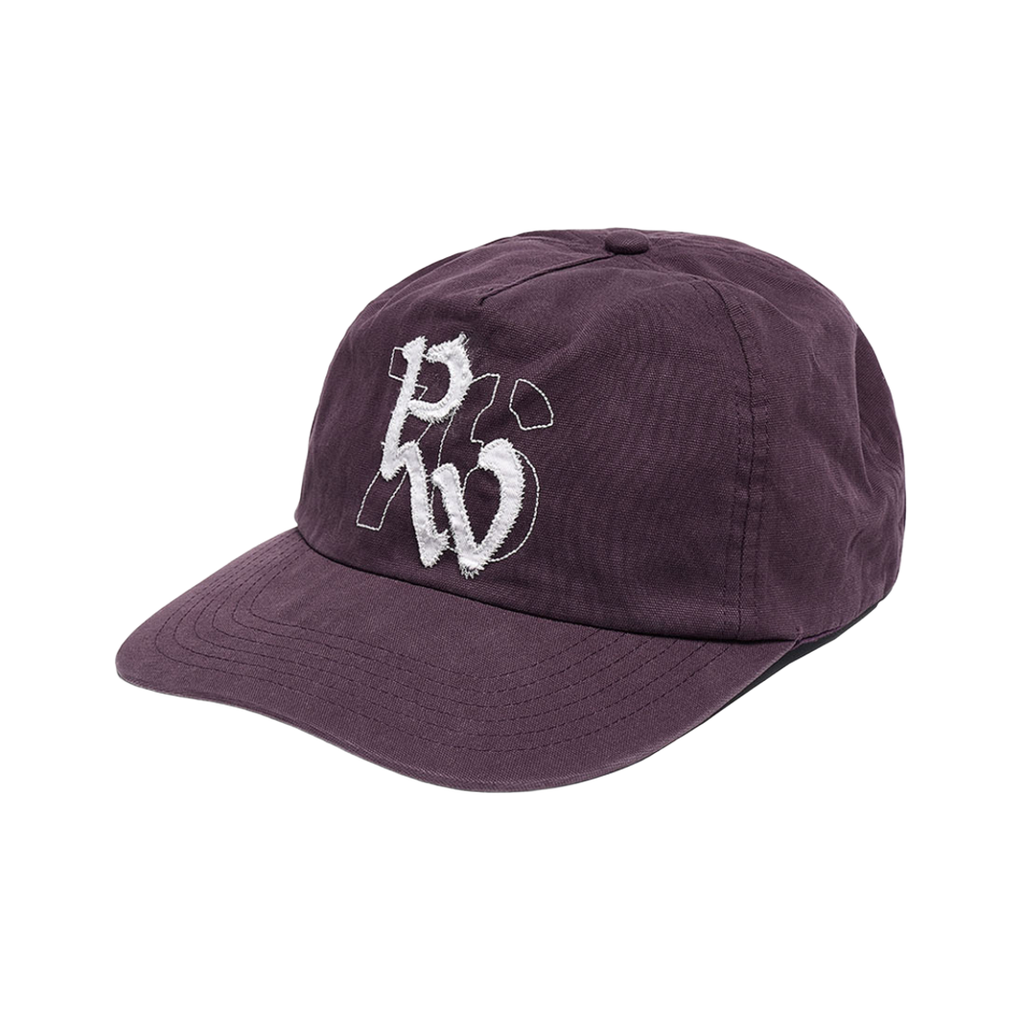 (W) 파르티멘토 PW76 아플리케 그랜대드 캡 버건디((W) Partimento Pw76 Applique Grandad Cap Burgundy)