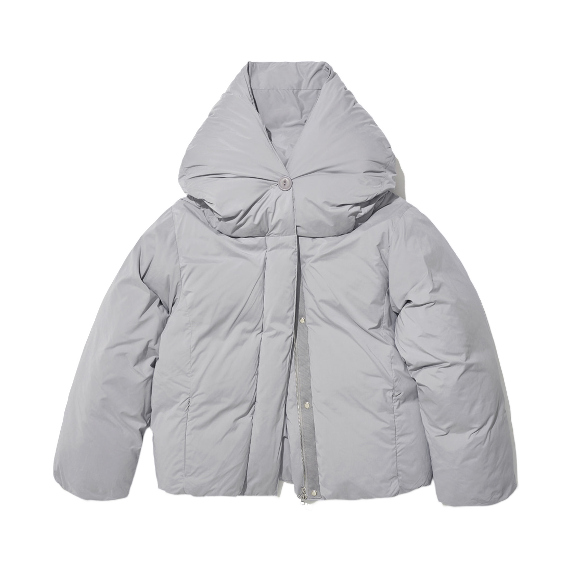 (W) 파르티멘토 3M 신슐레이트 와이드 숄 칼라 파카 라이트 그레이((W) Partimento 3M Thinsulate Wide Shawl Collar Parka Light Gray) - 1