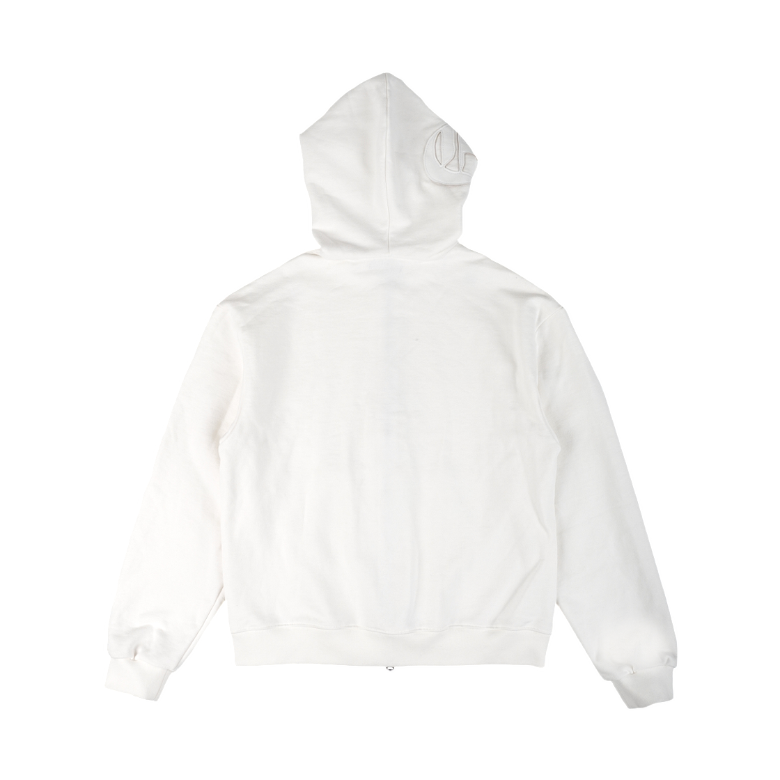 이알티알 x 니들 레더 아플리케 후드 집업 화이트(ERTR x Needle Leather Applique Hoodie Zip Up White) - 2