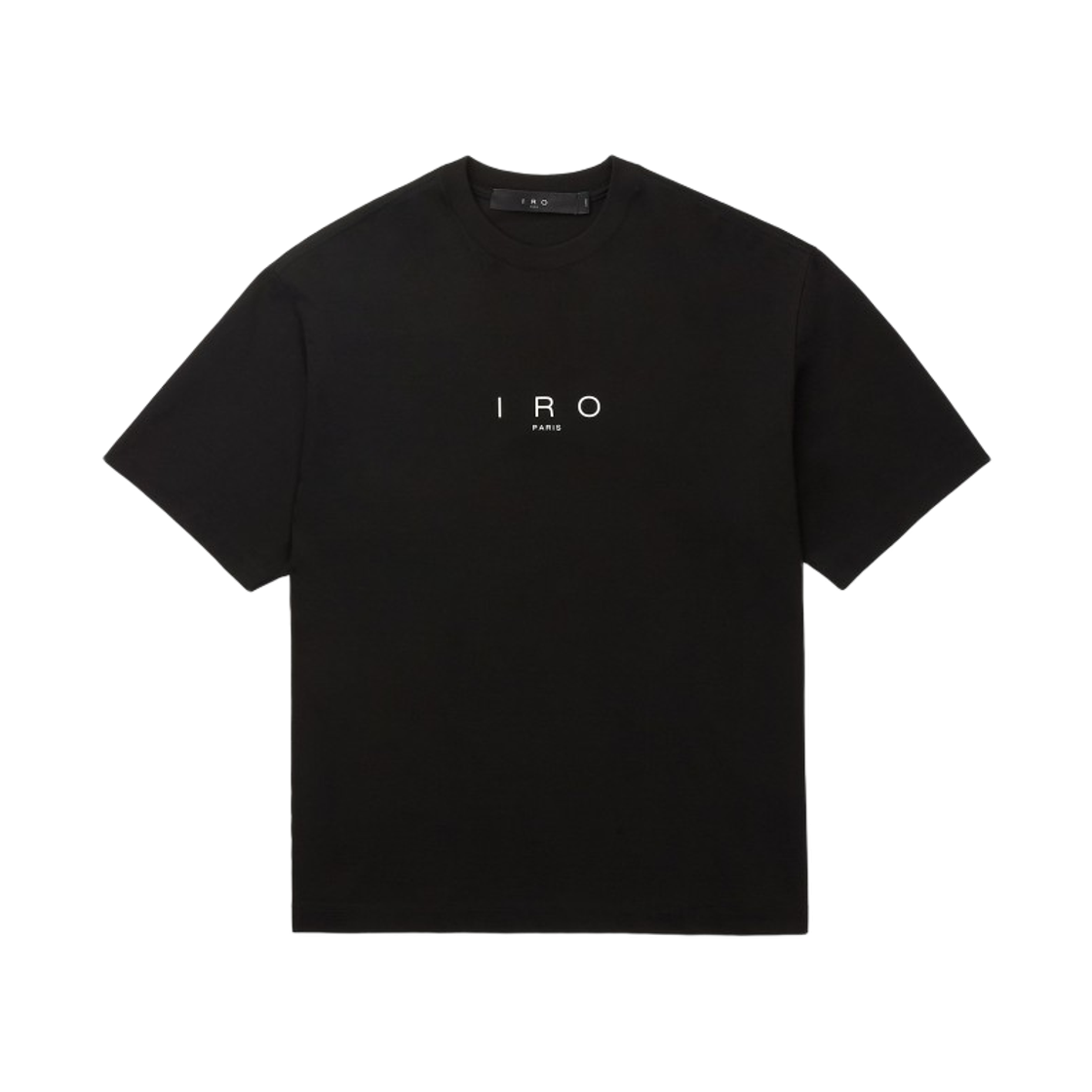 이로 베이직 로고 자수 실켓 반팔 티셔츠 블랙(Iro Basic Logo Embroidered Silket Short Sleeve T-Shirt Black) - 2