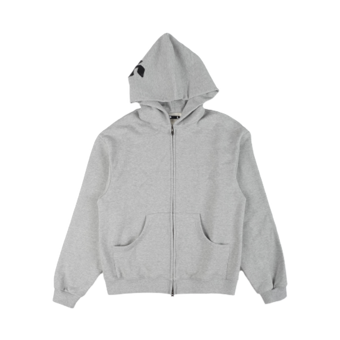이알티알 x 니들 레더 아플리케 후드 집업 그레이(ERTR x Needle Leather Applique Hoodie Zip Up Grey)