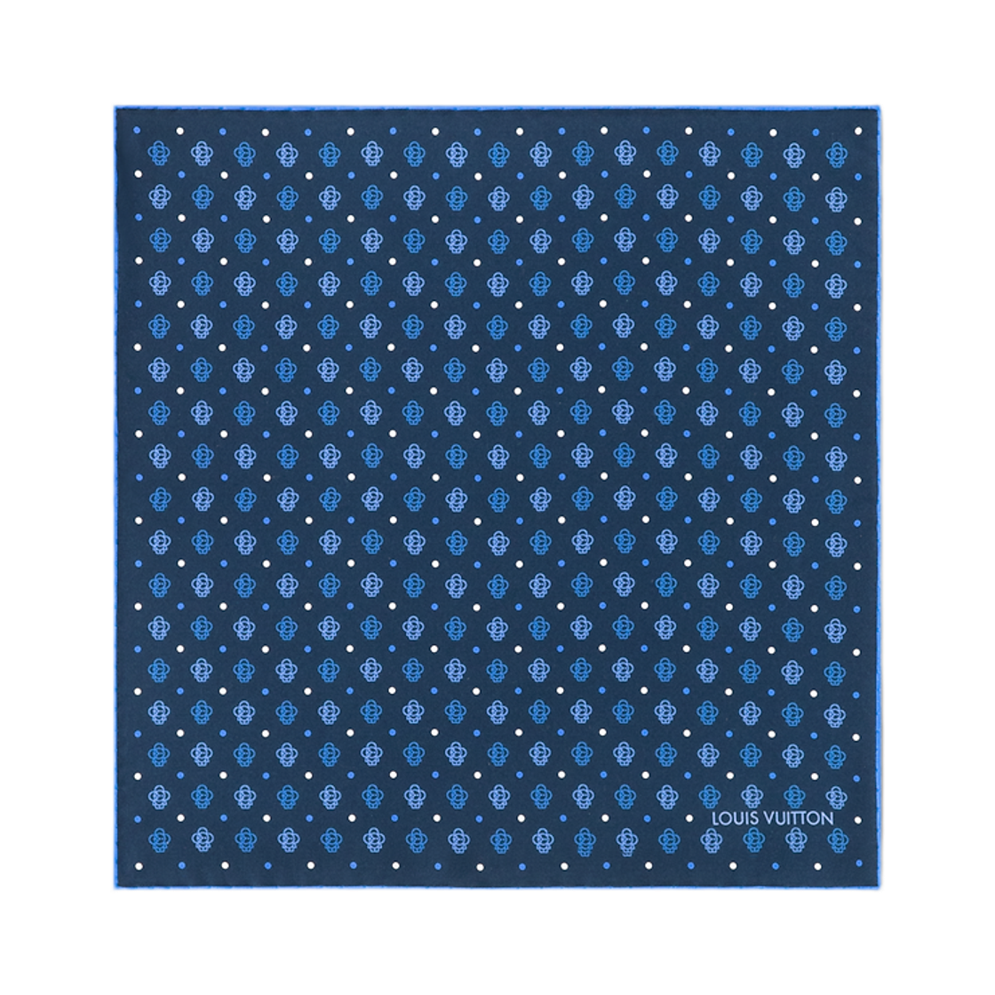 M94804 Louis Vuitton Vivienne Outline Pocket Square Navy