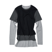 (W) Partimento 3-in-1 Essential Layered T-Shirt Set Black
