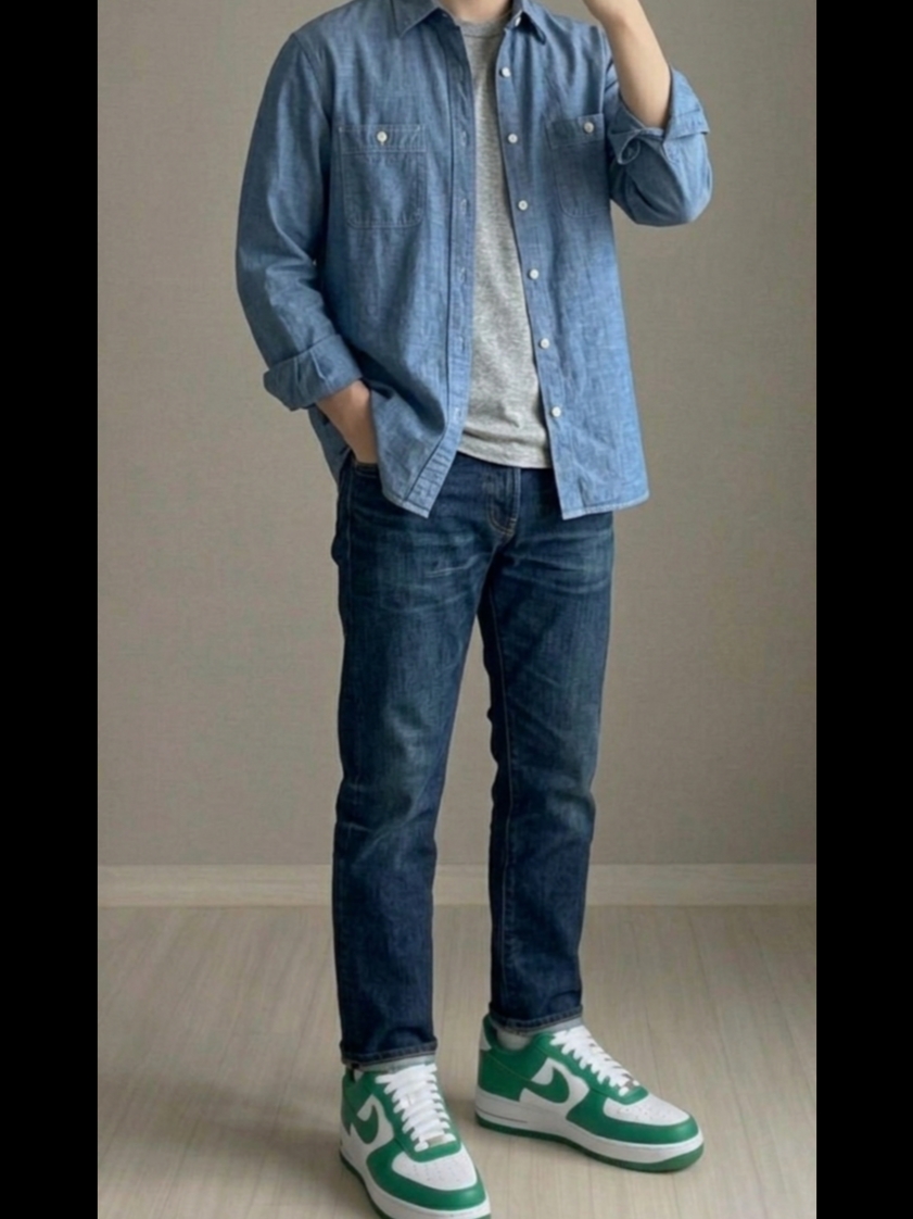 Nike Air Force 1 '07 White Malachite 착용 스타일