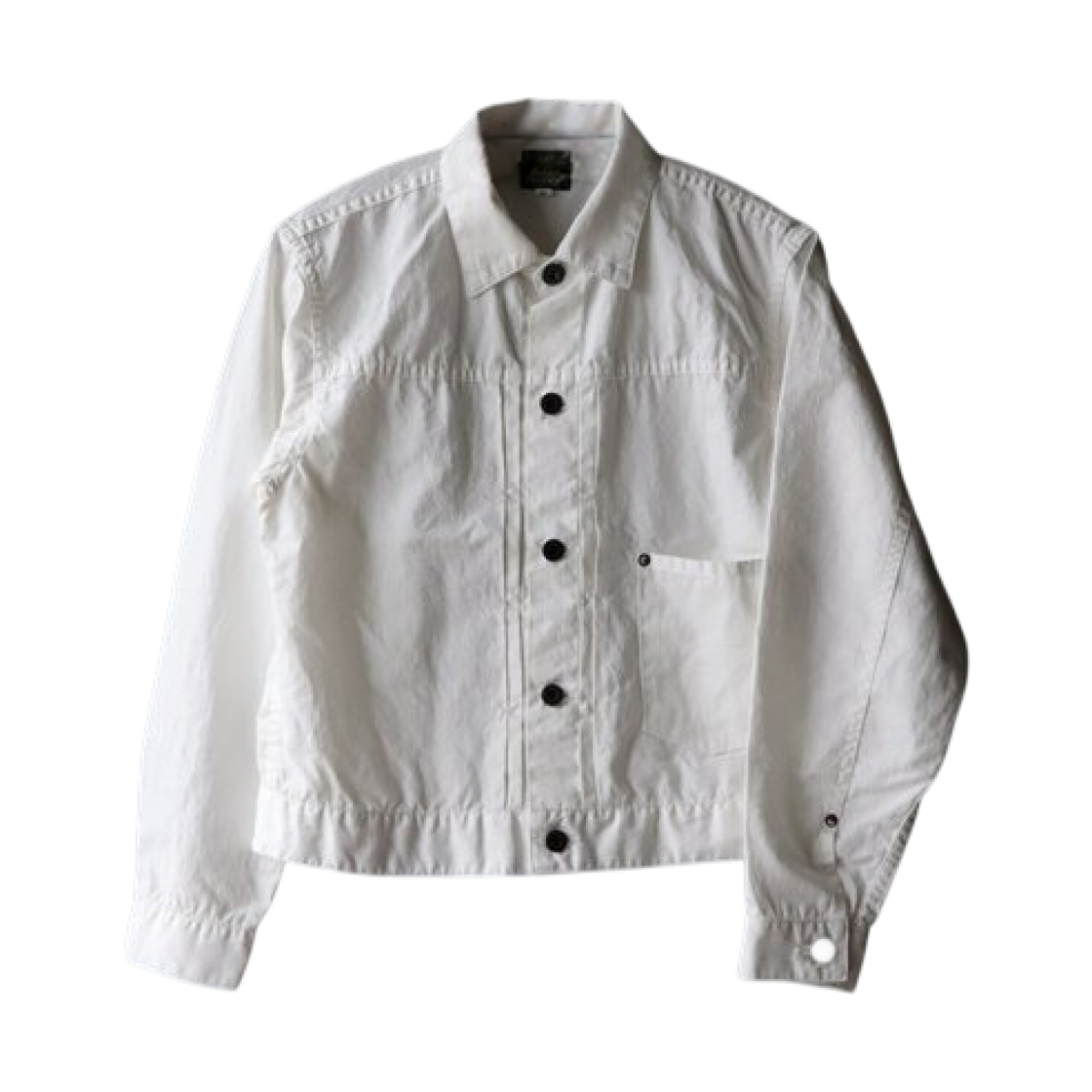 블랙 사인 CL 트윌 플리츠 자켓 클라우드 화이트(Black Sign CL Twill Pleats Jacket Cloud White) - 1