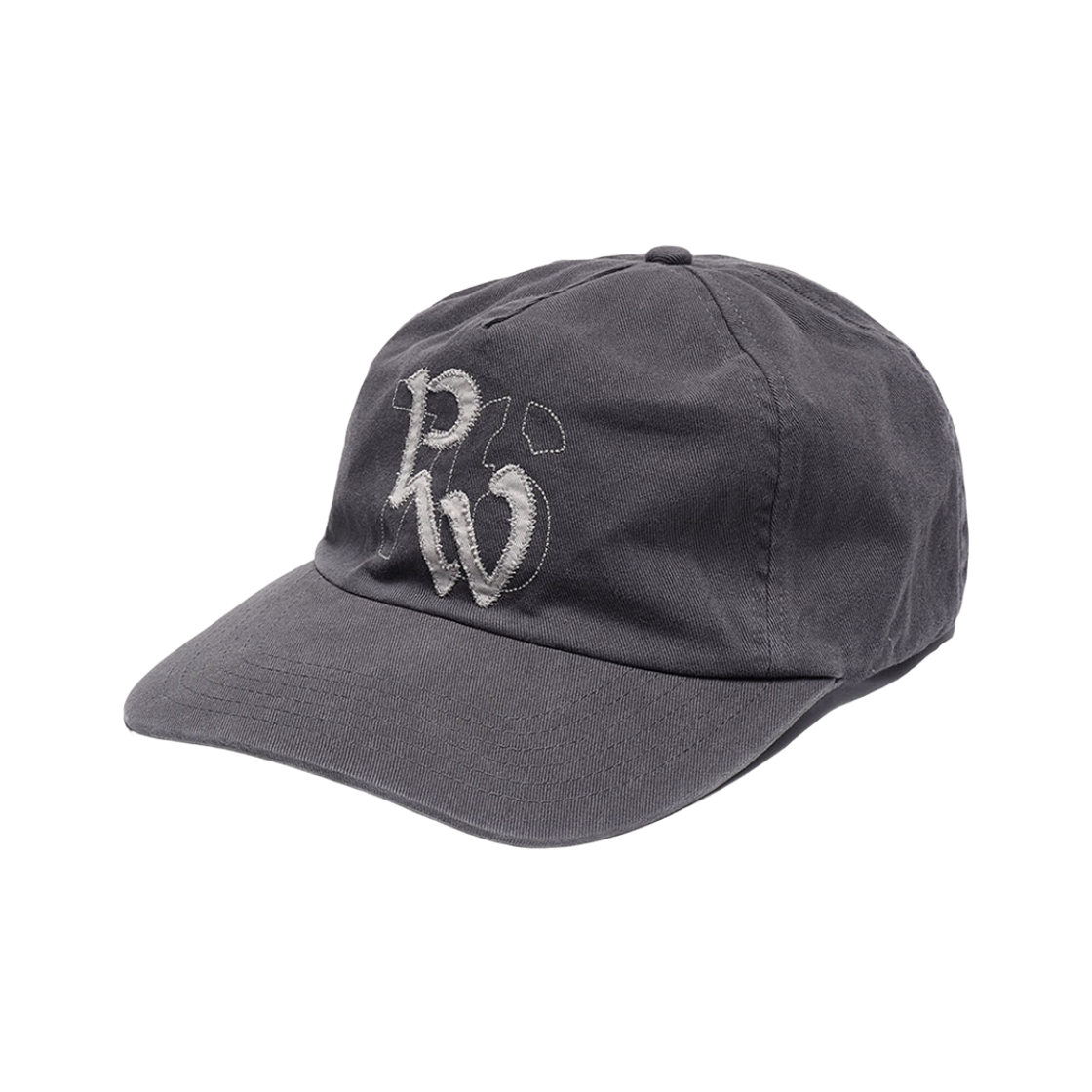 (W) 파르티멘토 PW76 아플리케 그랜대드 캡 차콜((W) Partimento Pw76 Applique Grandad Cap Charcoal)