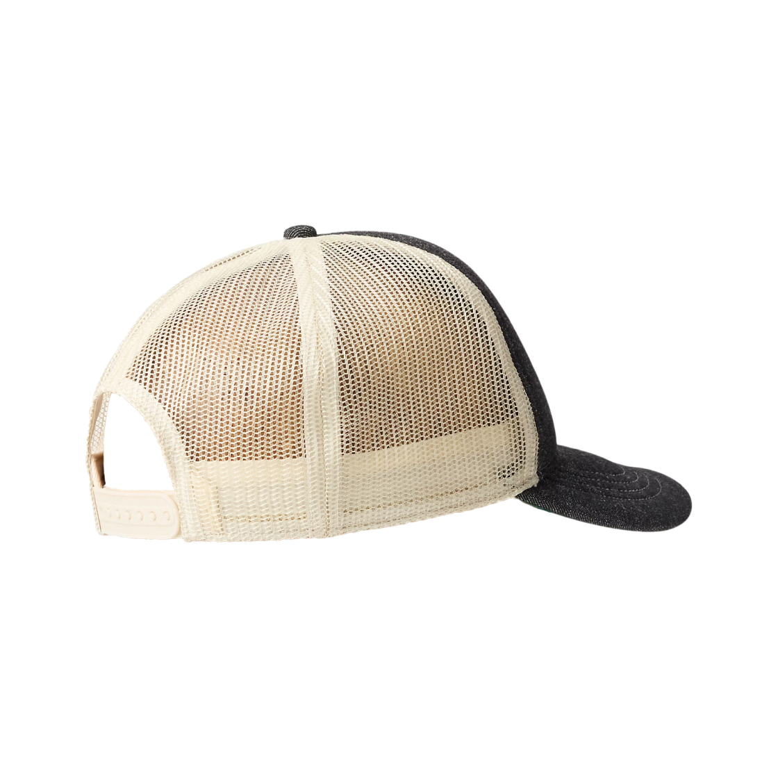 더블알엘 랜치 로고 데님 트러커 캡 블랙 화이트(Double RL Ranch Logo Denim Trucker Cap Black White) - 2