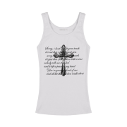 (W) Fancy Club Front Cross Sleeveless White