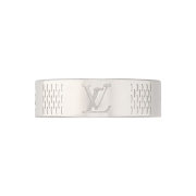 Louis Vuitton Damier Staples Thin Ring Silver