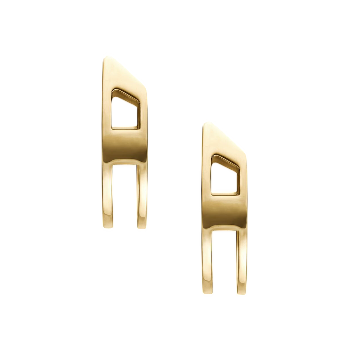 디젤 Dx167100DJW 골드톤 스테인리스 스틸 후프 이어링 골드(Diesel Dx167100DJW Gold-Tone Stainless Steel Hoop Earrings Gold) - 2