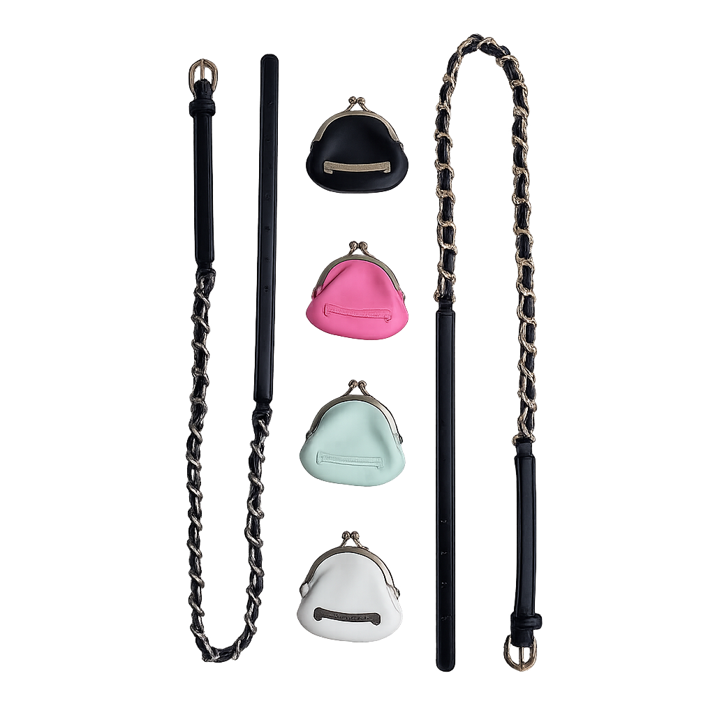 스컬프터 아이 쉘 코인 펄스 + 코인 펄스 체인 벨트 세트(Sculptor I Shell Coin Purse + Coin Purse Chain Belt SET)