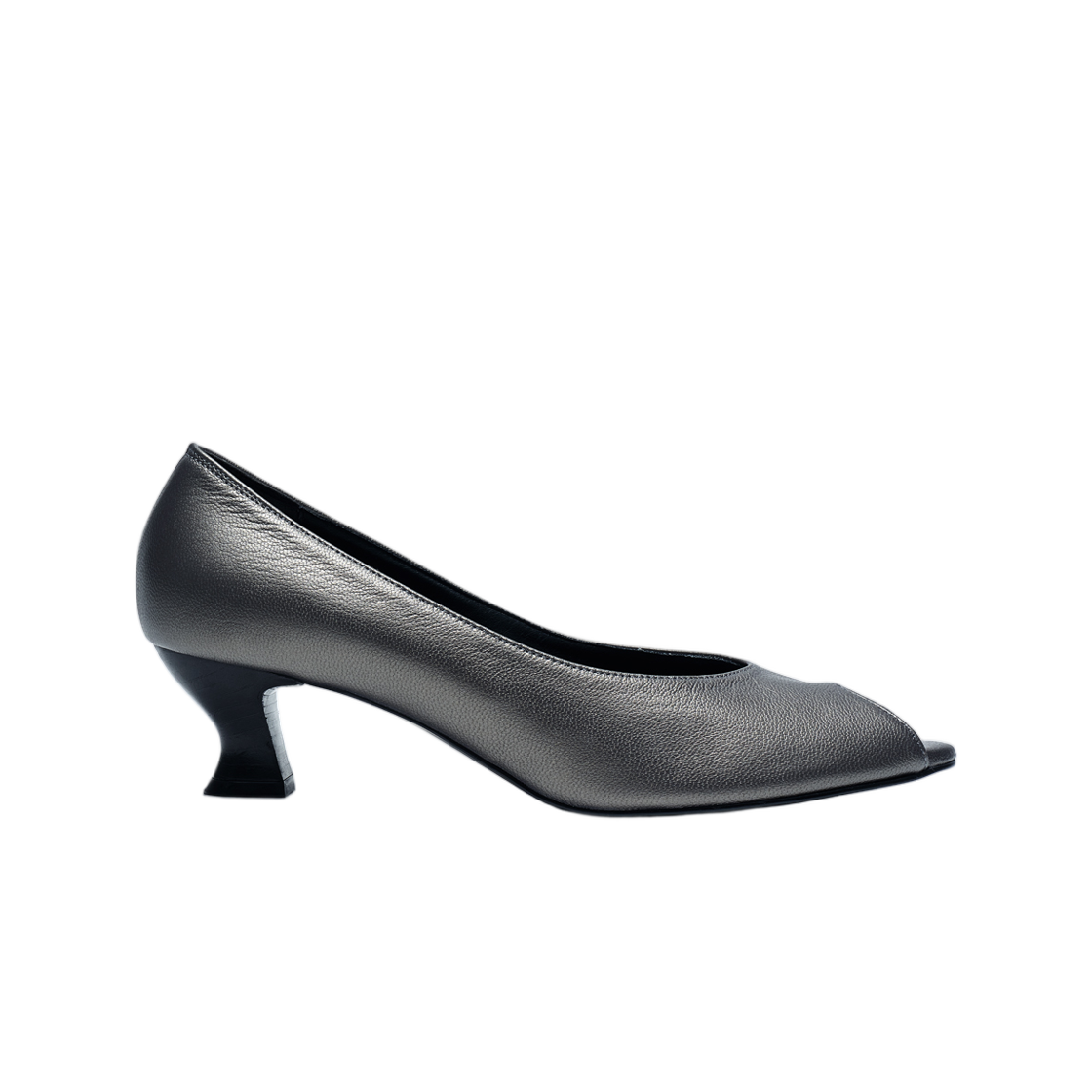 (W) 파르티멘토 레더 오픈 토 펌프스 스틸 그레이((W) Partimento Leather Open Toe Pumps Steel Grey)