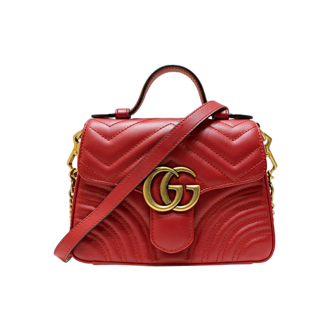 ITF4T2FTH365 Gucci GG Marmont Mini Top Handle Bag 547260
