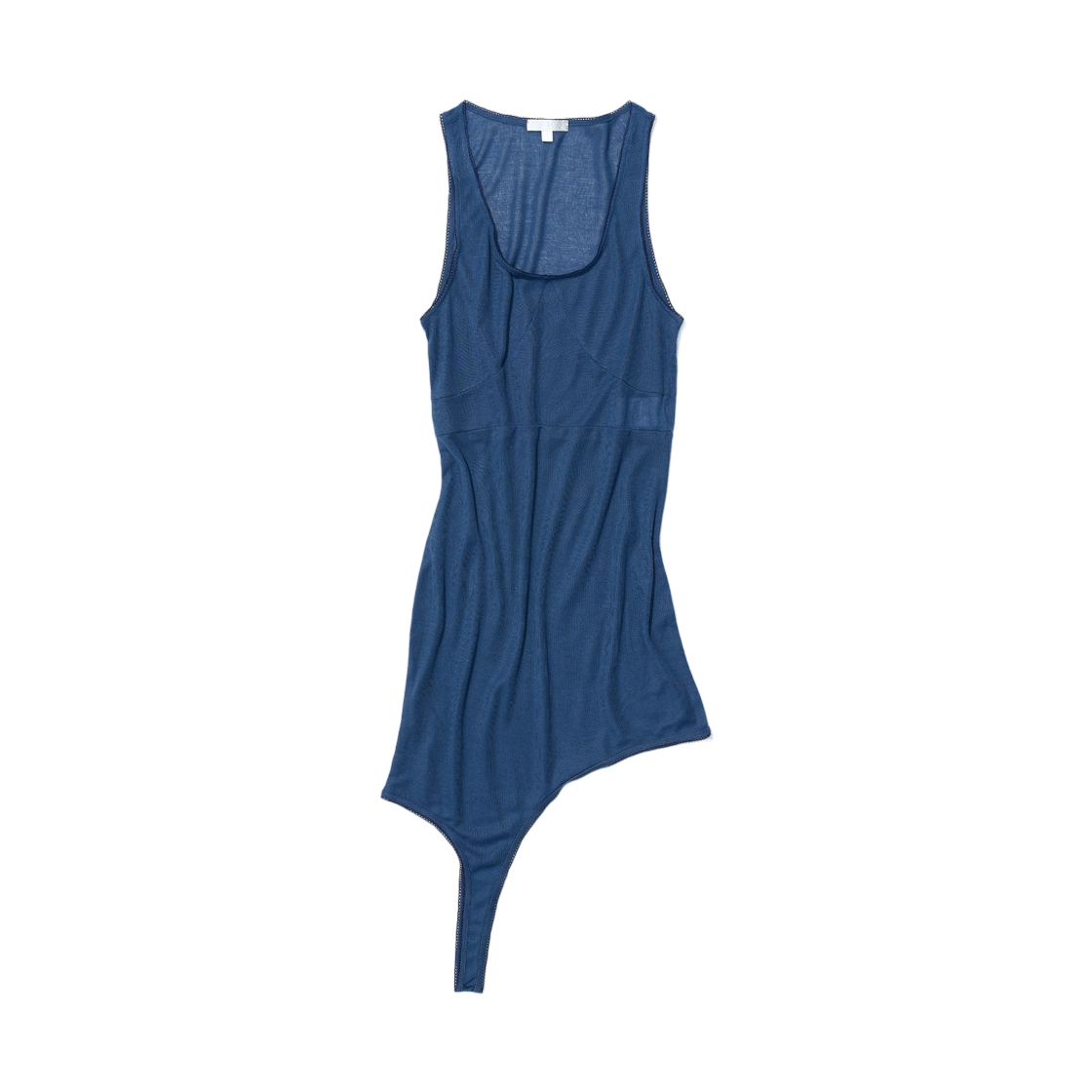 (W) 파르티멘토 PWC 시어 트랜스폼 슬리브리스 드레스 블루((W) Partimento PWC Sheer Transform Sleeveless Dress Blue) - 1