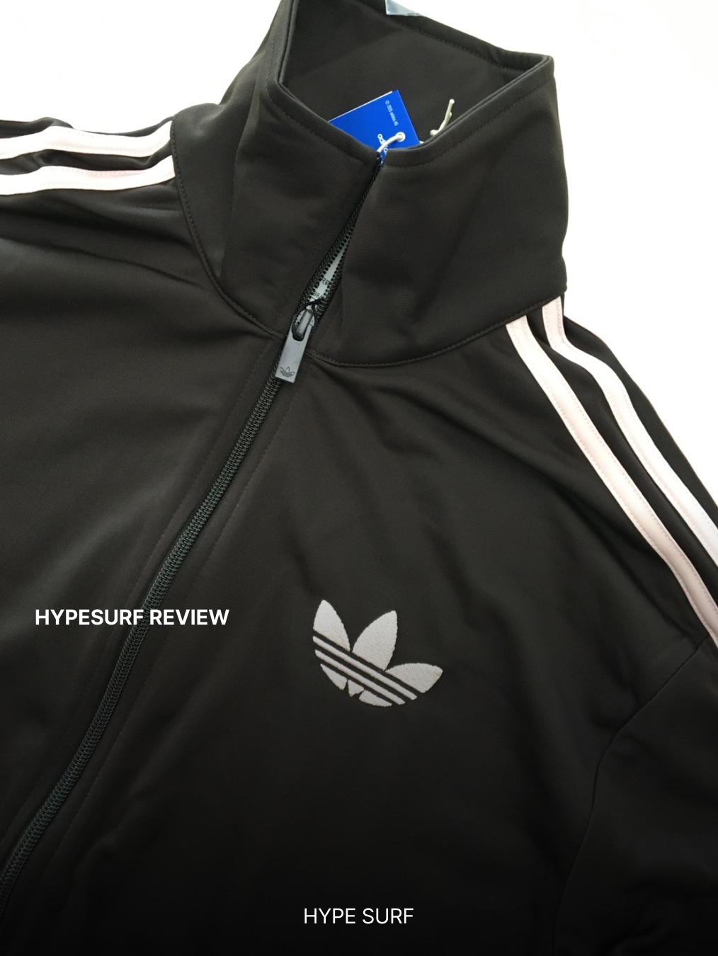 (W) Adidas Originals Firebird Loose Track Top Aurora Coffee Sandy Pink - KR Sizing 착용 스타일 - 3