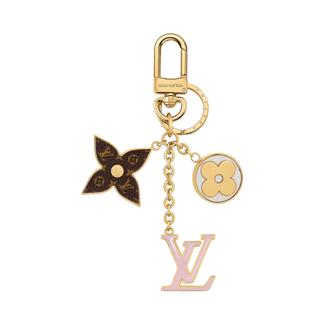 M01187 (W) Louis Vuitton Spring Street Bag Charm  & Key Holder Gold