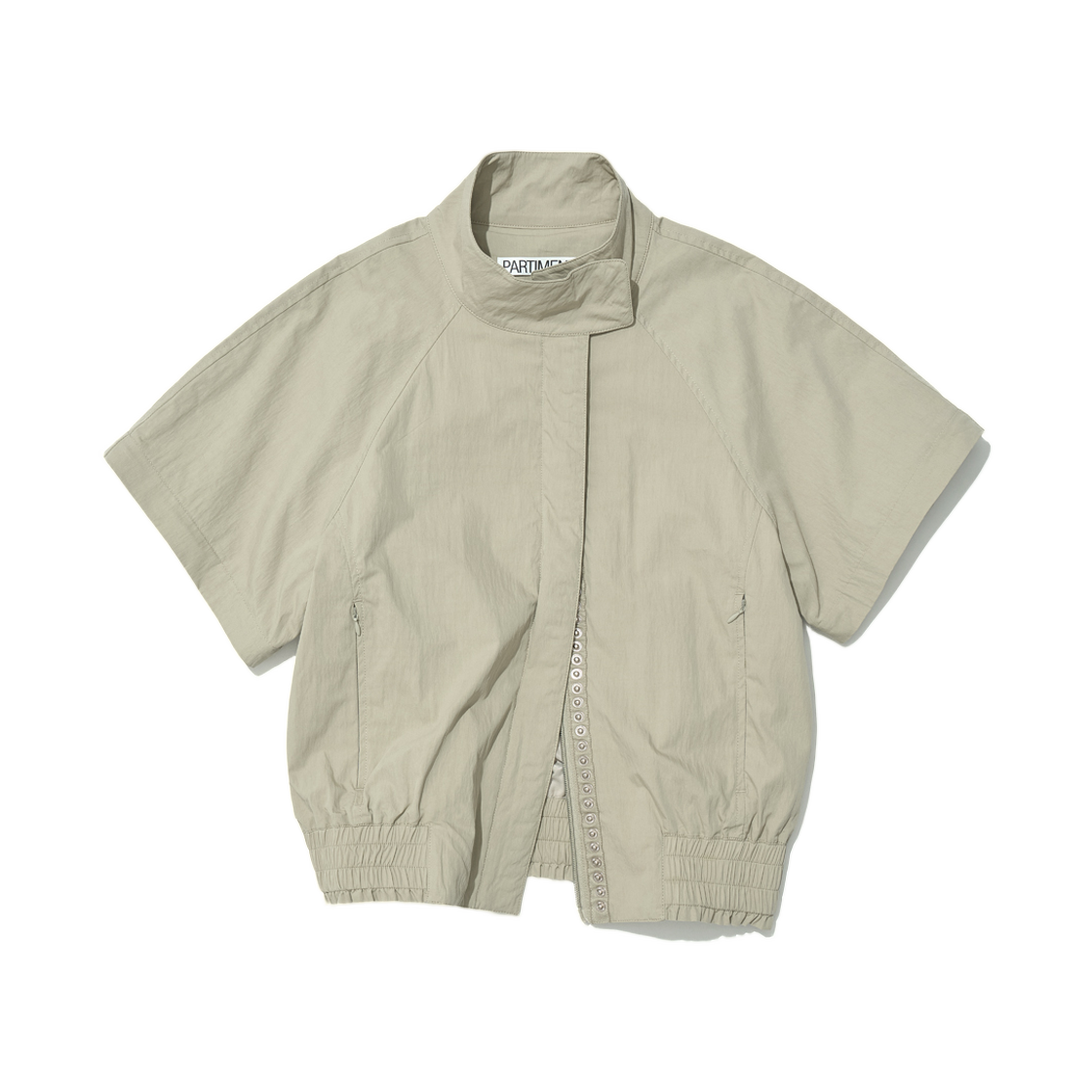 (W) 파르티멘토 투웨이 트랜스폼 코쿤 봄버 자켓 카키 베이지((W) Partimento 2Way Transform Cocoon Bomber Jacket Khaki Beige) - 1
