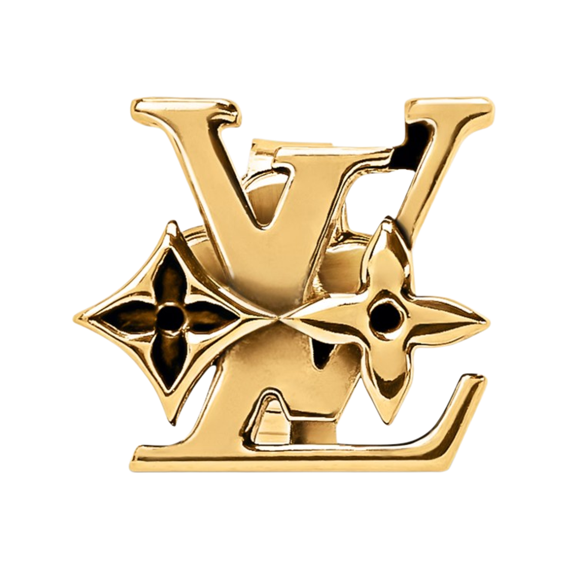 M03830 Louis Vuitton Monogram Row Earring Gold