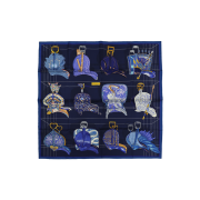 Hermes H004204S Twilly Scarf 90 Blue Noir