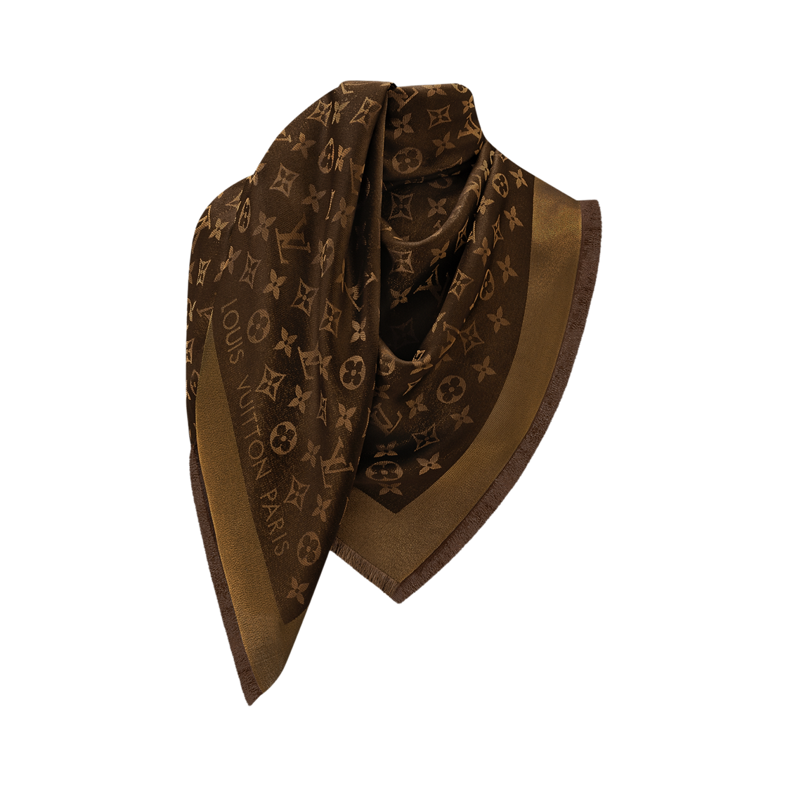 (W) 루이비통 모노그램 샤인 숄 브라운((W) Louis Vuitton Monogram Shine Shawl Brown) - 2