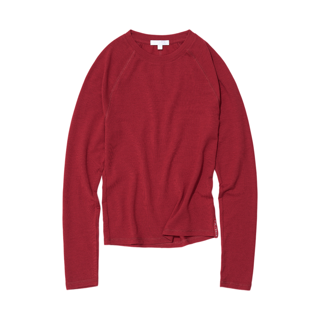 (W) 파르티멘토 PWC 시어 래글런 롱슬리브 티셔츠 딥 레드((W) Partimento PWC Sheer Raglan Long Sleeve T-Shirt Deep Red)