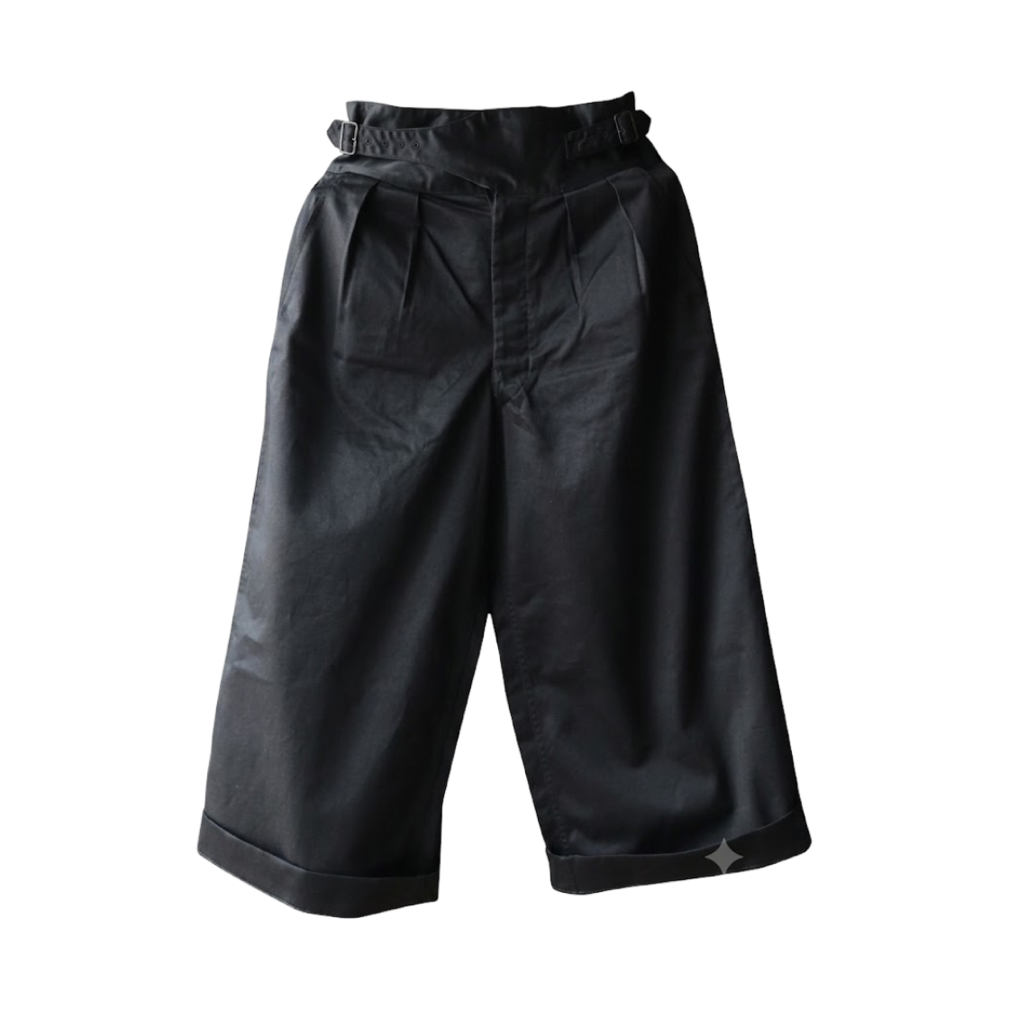 블랙 사인 블랙 치노 와이드 구르카 팬츠 미드나잇 블랙(Black Sign Black Chino Wide Gurkha Pants Midnight Black) - 1