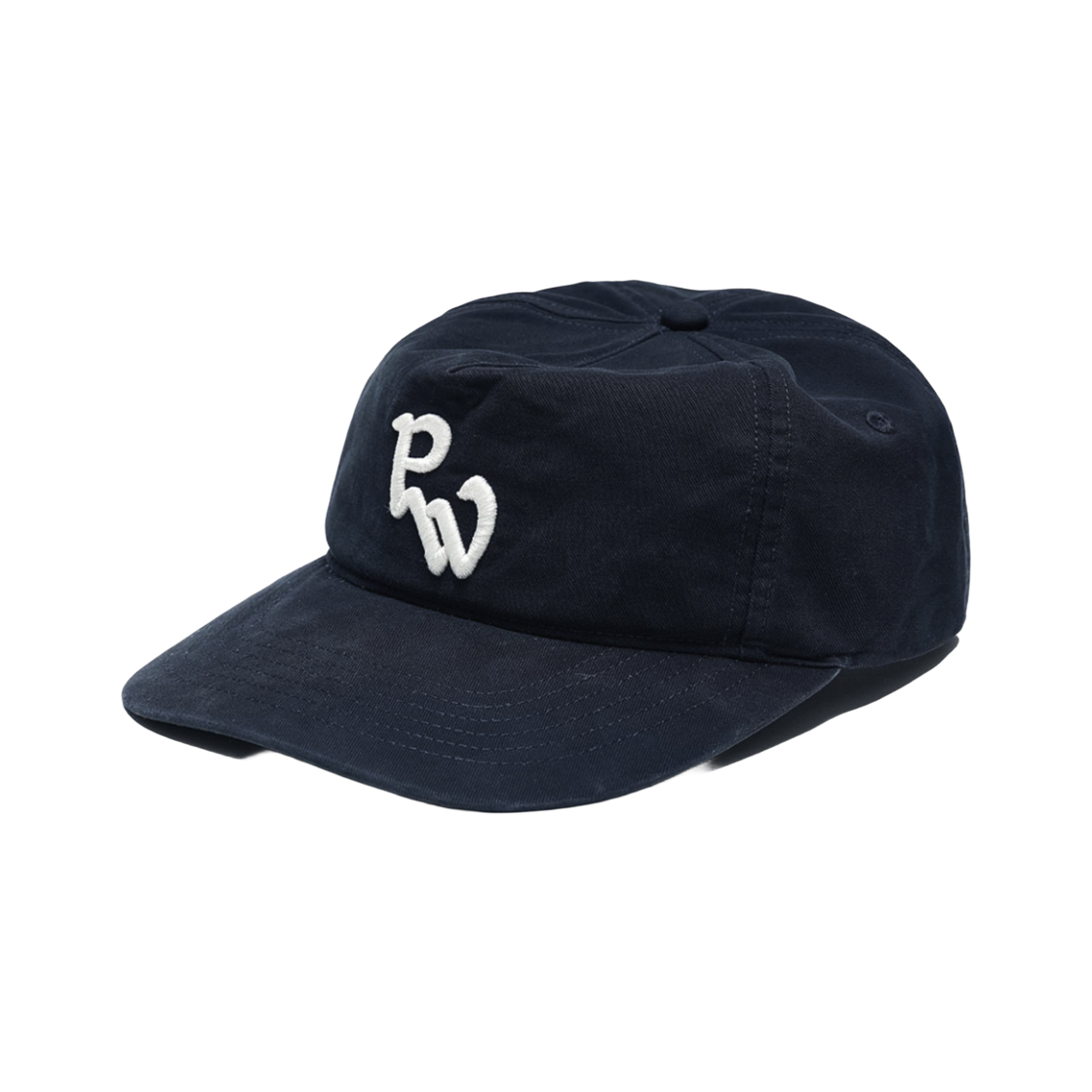 (W) 파르티멘토 워시드 PW 자수 그랜대드 캡 네이비((W) Partimento Washed PW Embroidered Grandad Cap Navy)
