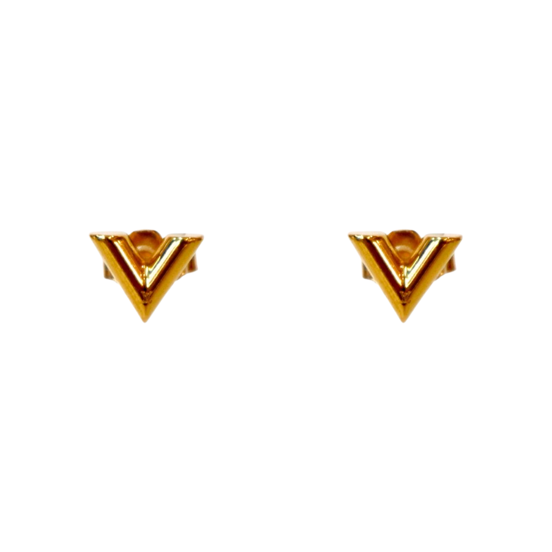ITR8JKCWOG2M Louis Vuitton Essential V Gold Earrings A-B56438