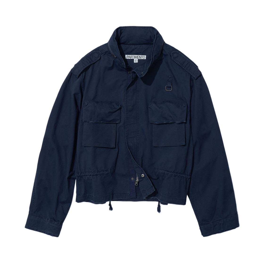 (W) 파르티멘토 워시드 크롭 M65 필드 자켓 네이비((W) Partimento Washed Crop M65 Field Jacket Navy)